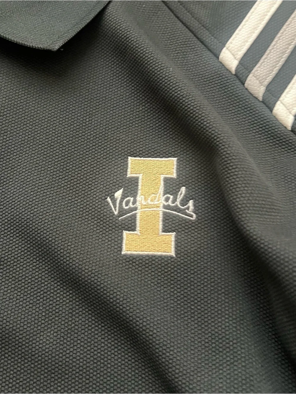 Idaho Vandals Adidas Climalite Polo Shirt Mens XL Black NCAA Football Golf